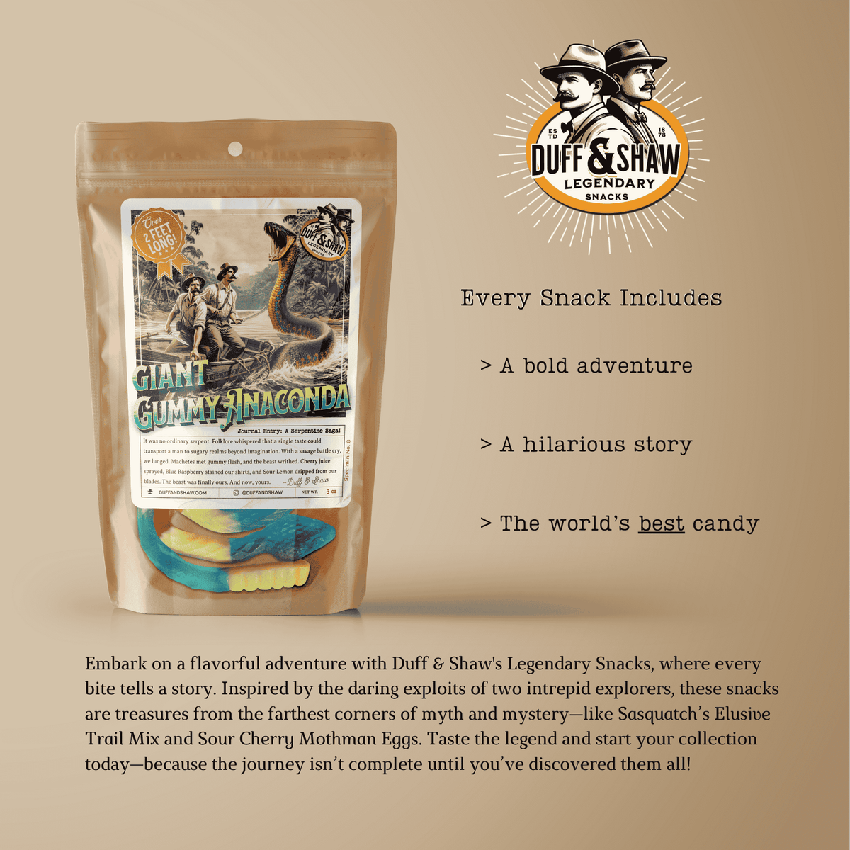 Gummy Army Guys - Limited candy product photo, alternate view 8 – Duff & Shaw Legendary Snacks