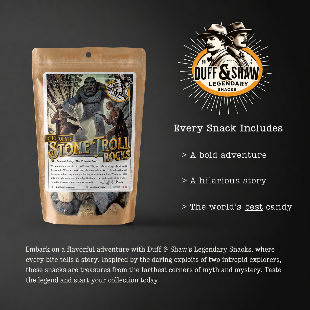 Chocolate Stone Troll Rocks Candy