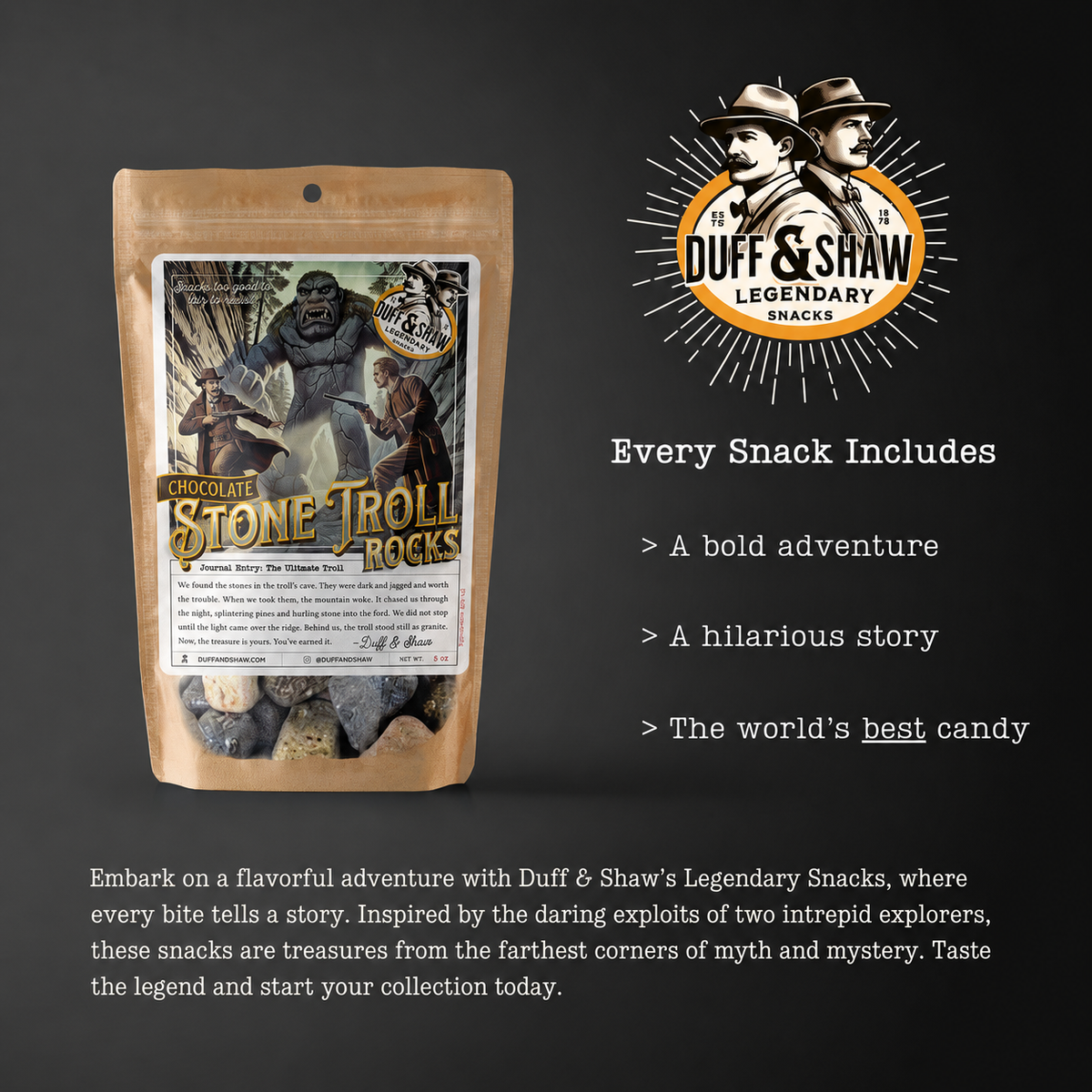 Chocolate Stone Troll Rocks Candy