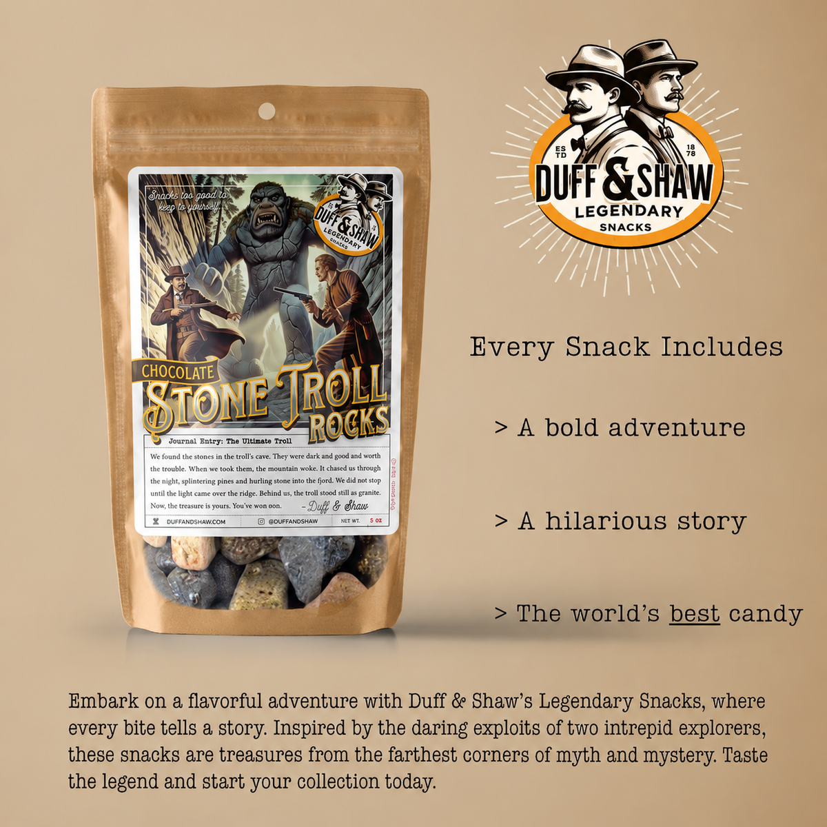 Chocolate Stone Troll Rocks Candy