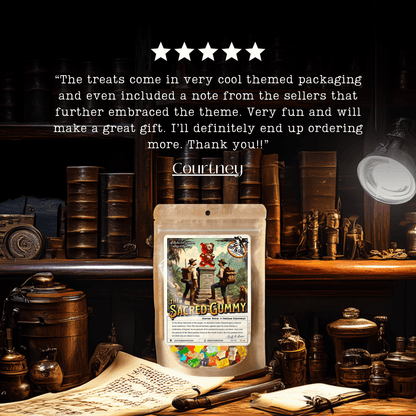 Customer testimonial graphic for Sasquatch's Elusive Trail Mix – Duff & Shaw Legendary Snacks