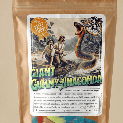 GIANT Gummy Anaconda candy product photo, alternate view 6 – Duff & Shaw Legendary Snacks