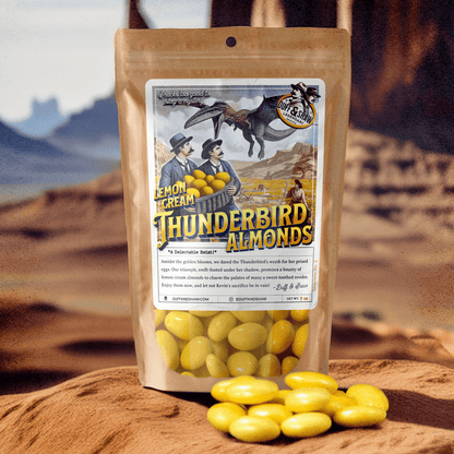 Thunderbird Almonds - Lemon Cream snack product photo, alternate view 2 – Duff & Shaw Legendary Snacks