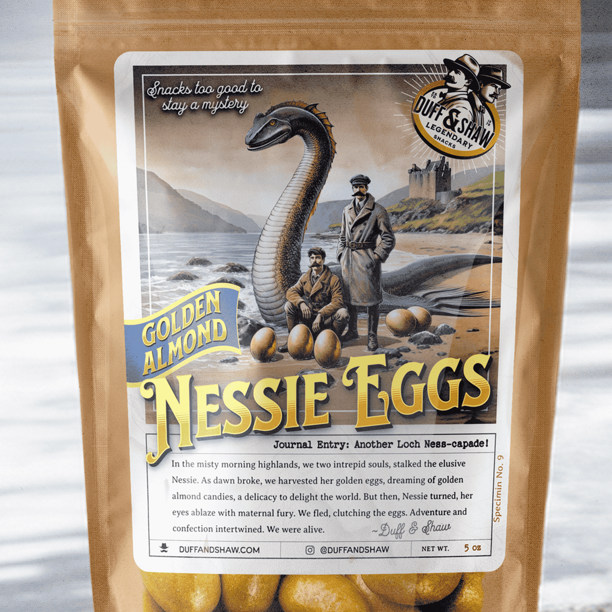 Nessie’s Golden Almond Eggs included in the Kraken’s Golden Hoard Gift Box