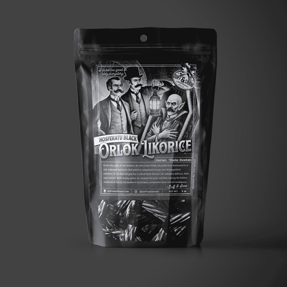 Nosferatu’s Black Licorice candy product photo, alternate view 5 – Duff & Shaw Legendary Snacks