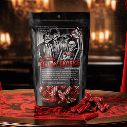 Nosferatu’s Red Licorice candy product photo, alternate view 2 – Duff & Shaw Legendary Snacks