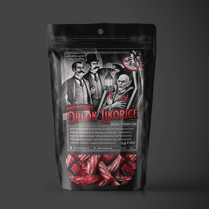 Nosferatu’s Red Licorice candy product photo, alternate view 4 – Duff & Shaw Legendary Snacks