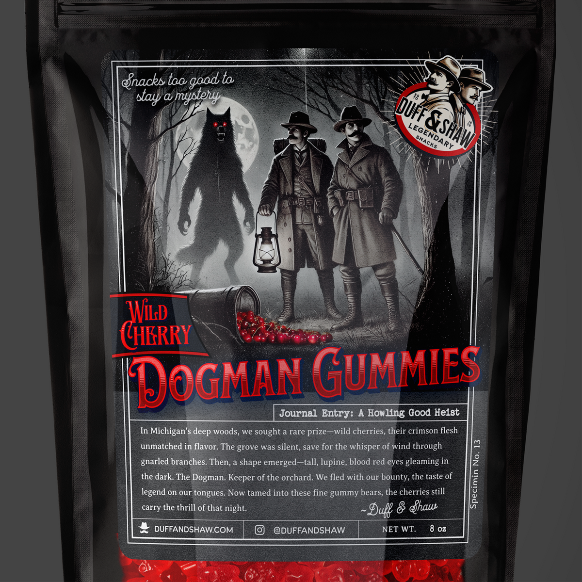 Naughty or Nice Krampus Licorice candy product photo, alternate view 5 – Duff & Shaw Legendary Snacks