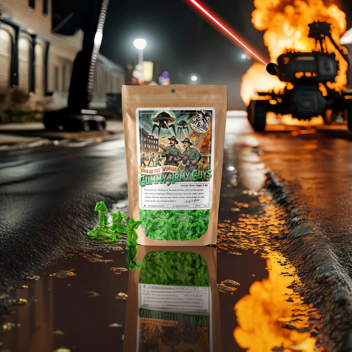 Gummy Army Guys - Limited candy product photo, alternate view 2 – Duff & Shaw Legendary Snacks