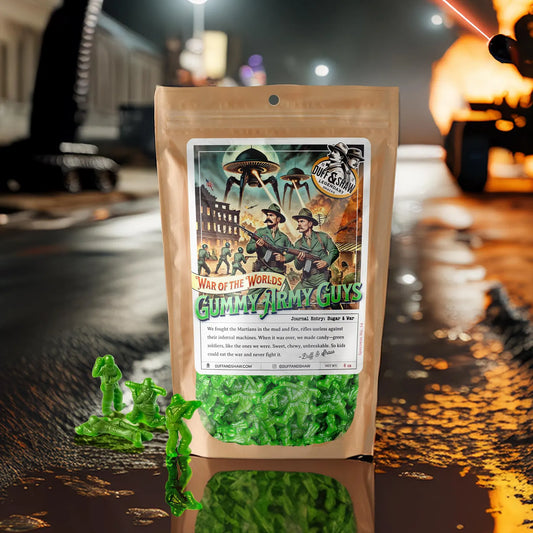 Gummy Army Guys - Limited candy packaging – Duff & Shaw Legendary Snacks
