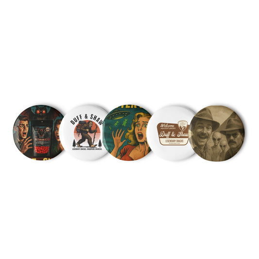 Duff & Shaw Pin Set product packaging – Duff & Shaw Legendary Snacks