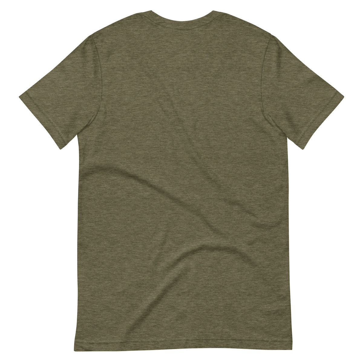 Duff & Shaw Expedition Unisex t-shirt in heather olive unisex T-shirt, back view – Duff & Shaw