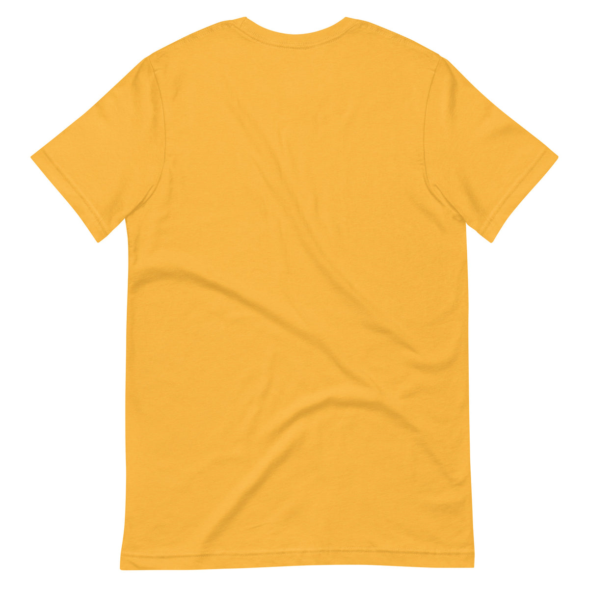Duff & Shaw Expedition Unisex t-shirt in heather yellow gold unisex T-shirt, back view – Duff & Shaw