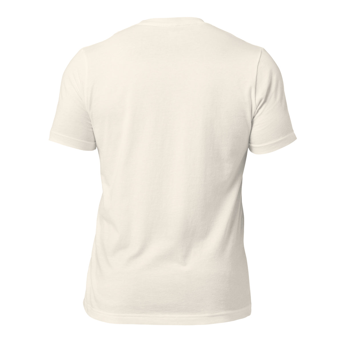 Duff & Shaw - Vintage Logo Shirt in vintage white unisex T-shirt, back view – Duff & Shaw